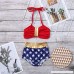 2pcs Baby Girl Halter Swimsuit Star Printing Bathing Suits Swimwear Bikini B07QFLR8XJ
